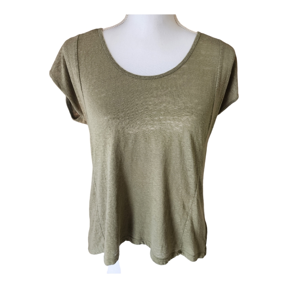 American Eagle Women's Hi-Low Top, Zipper Back Shirt, Size XS